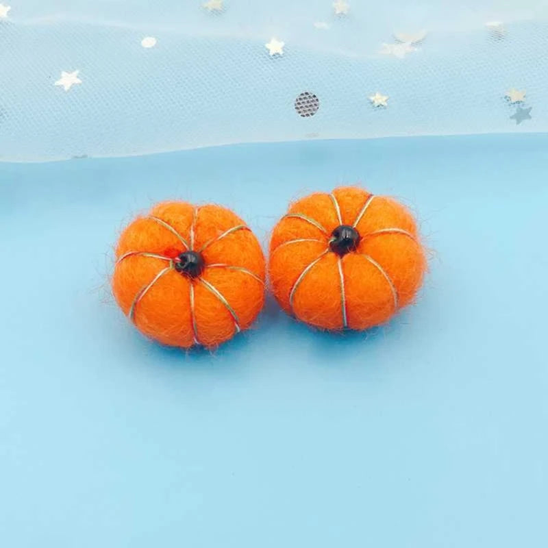 KMK - 5 Pack Of Wool Felt Pumpkins Balls Photography Prop