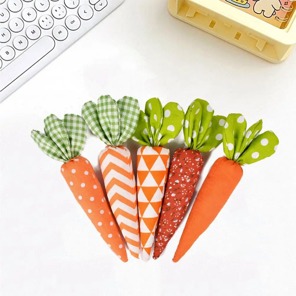 KMK - 5pcs Easter Fabric Carrots props