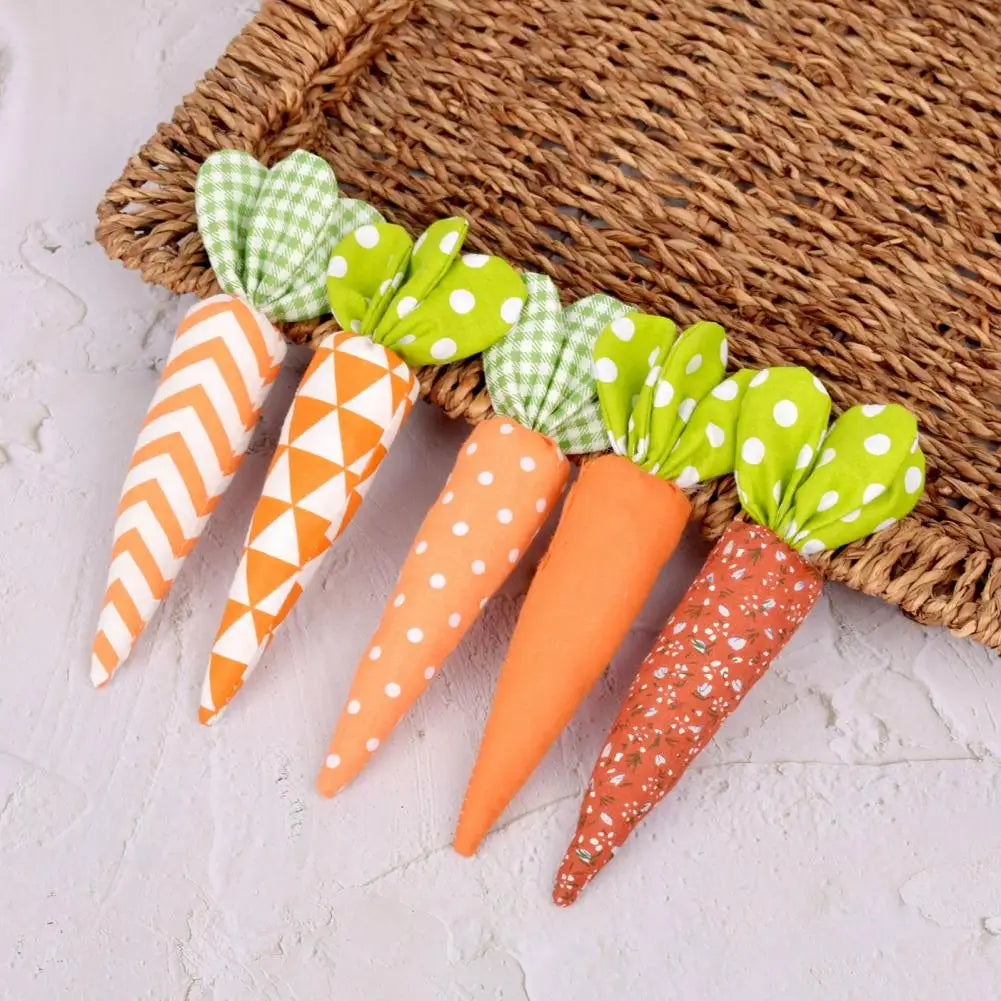 KMK - 5pcs Easter Fabric Carrots props