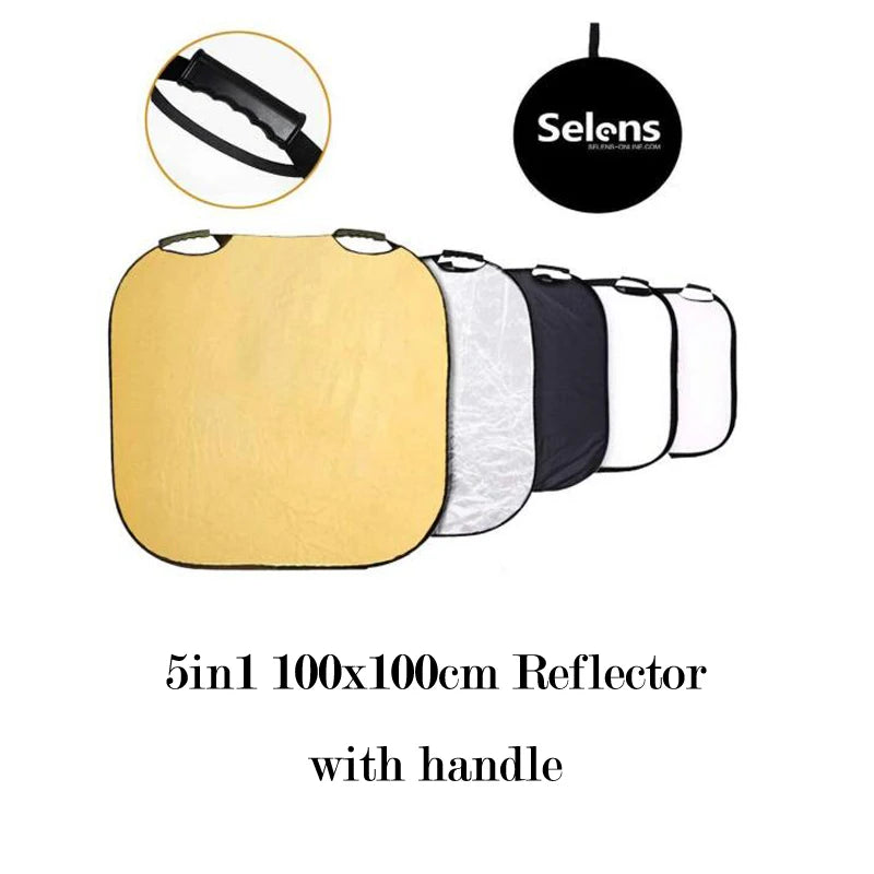 KMK - 60/80/110cm 5 in 1 photography collapsible light reflector