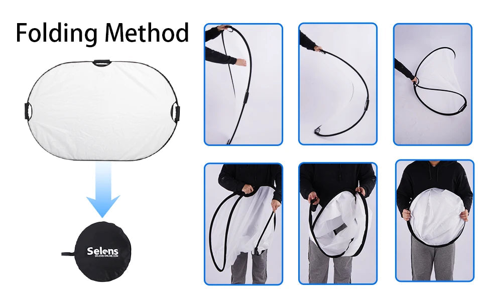 KMK - 60/80/110cm 5 in 1 photography collapsible light reflector