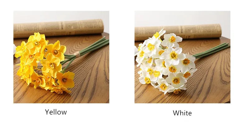 KMK - 6Pc Artificial Daffodil Flower Bunch