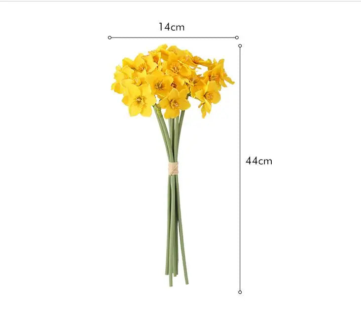 KMK - 6Pc Artificial Daffodil Flower Bunch