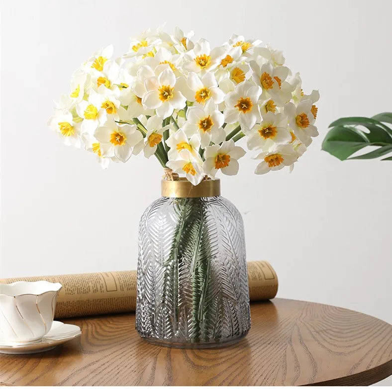 KMK - 6Pc Artificial Daffodil Flower Bunch