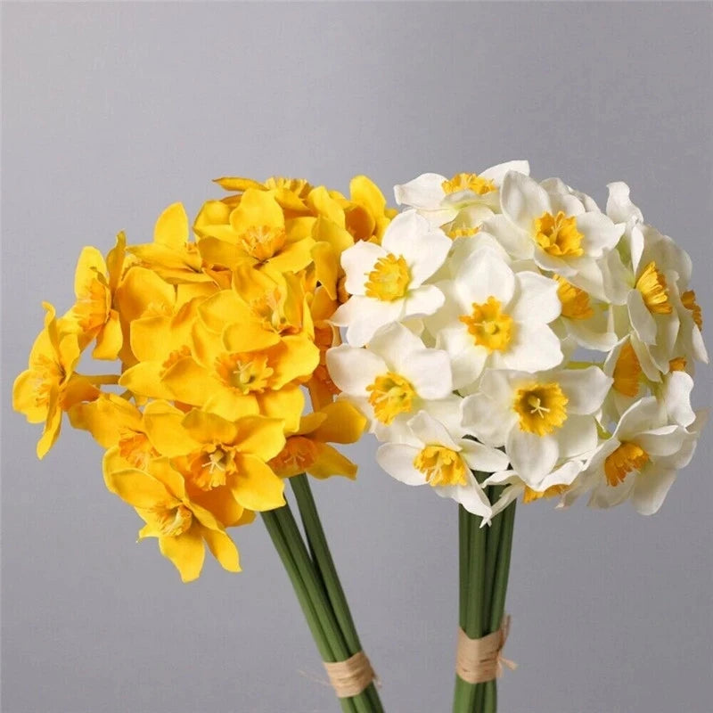 KMK - 6Pc Artificial Daffodil Flower Bunch