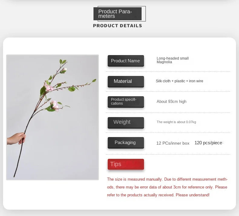 KMK - 93CM Artificial Magnolia Branch