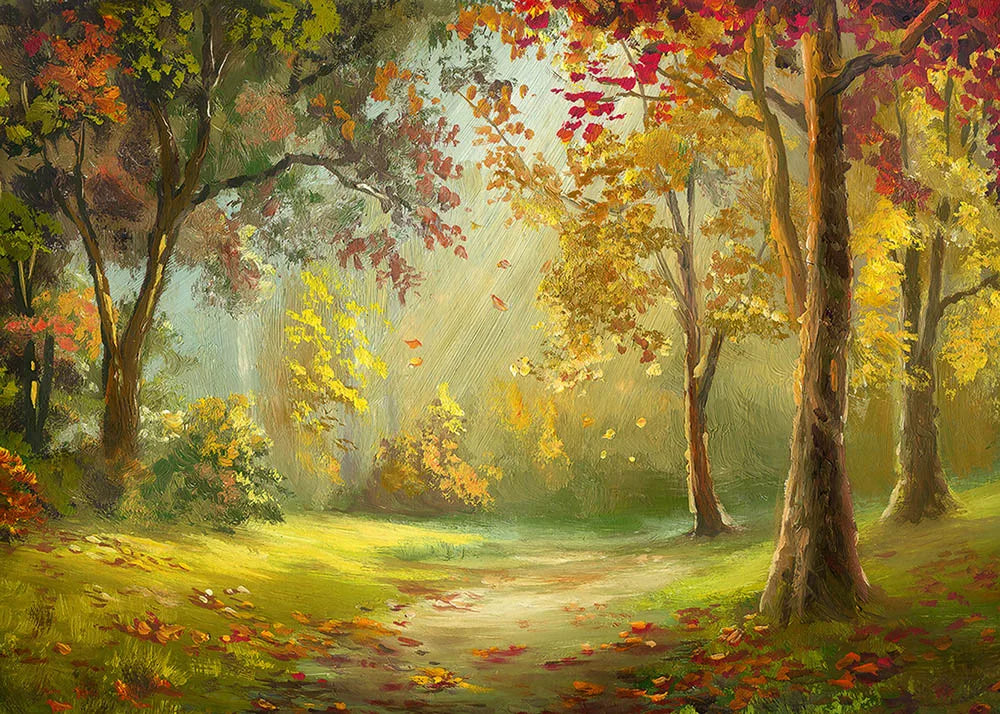 KMK - Autumn Forest Path Backdrop