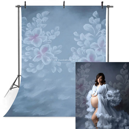 KMK - Baby Blue Floral watercolour backdrops