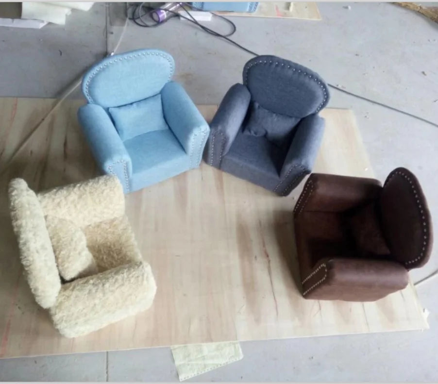 KMK - Baby Sofa Wood Chair Photo Prop