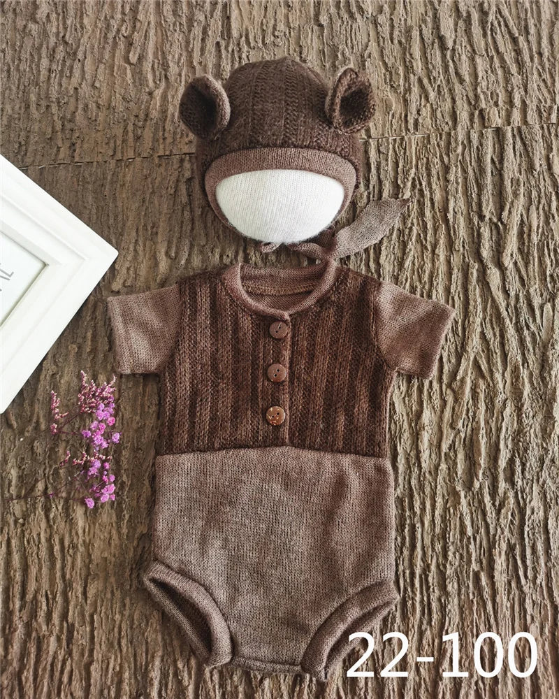 KMK - Beary Romper & Bonnet Set