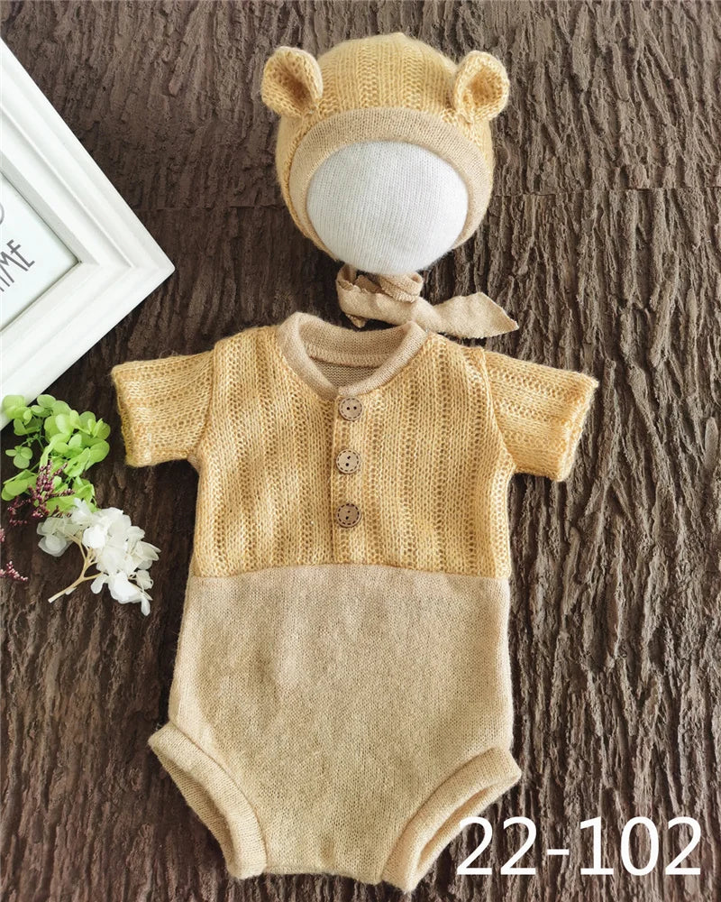 KMK - Beary Romper & Bonnet Set