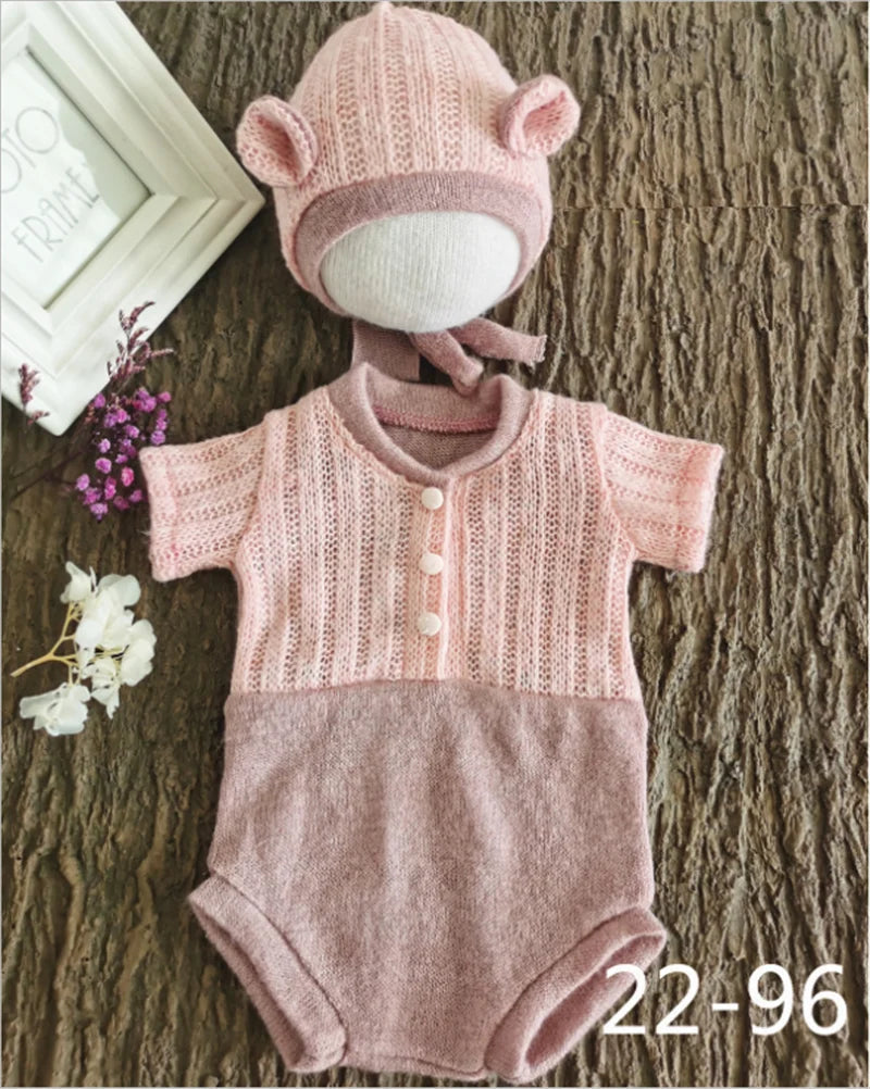 KMK - Beary Romper & Bonnet Set