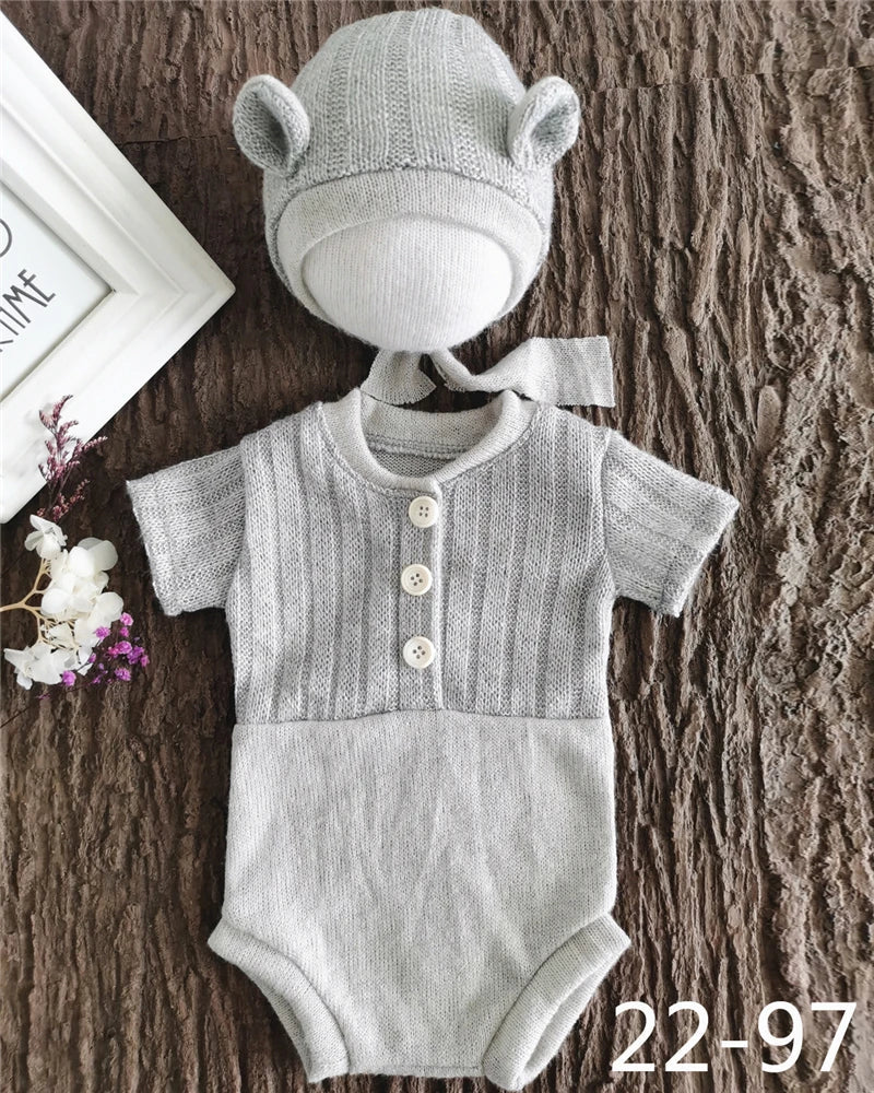 KMK - Beary Romper & Bonnet Set