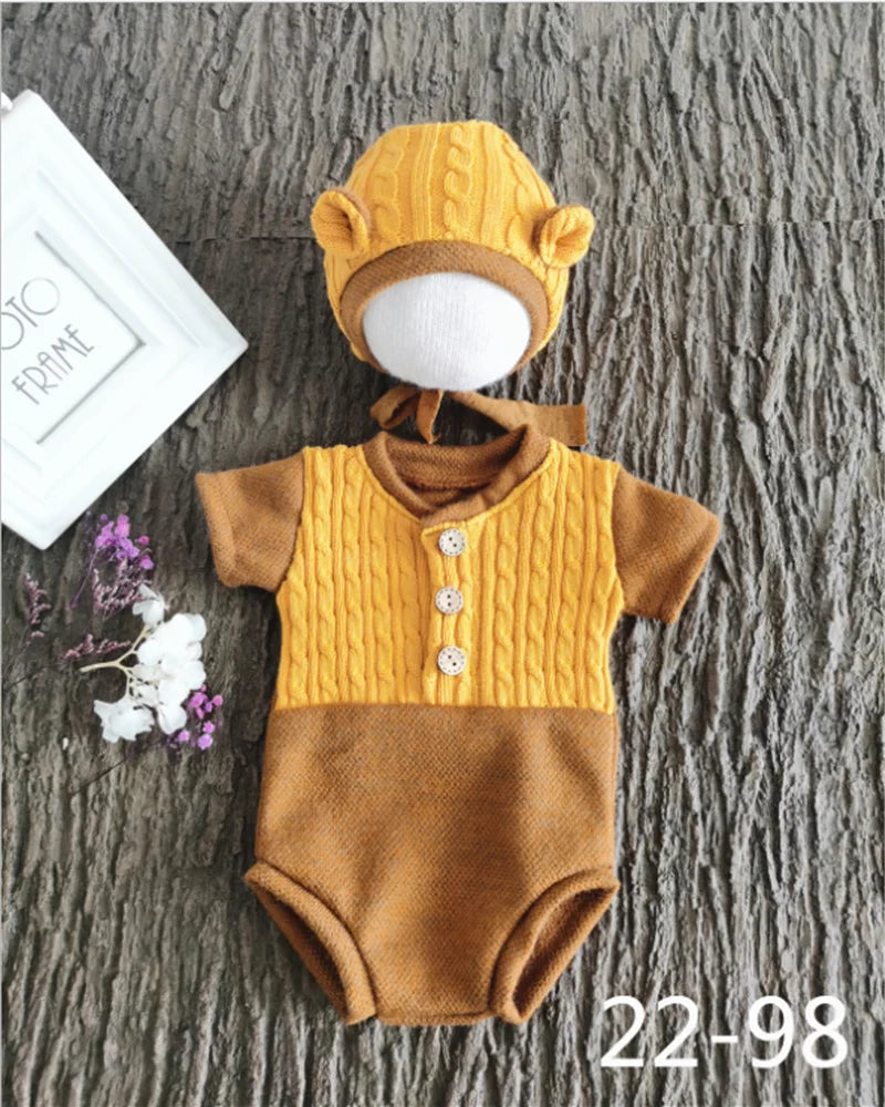 KMK - Beary Romper & Bonnet Set