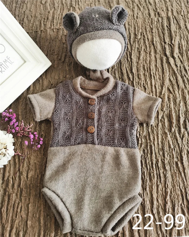 KMK - Beary Romper & Bonnet Set