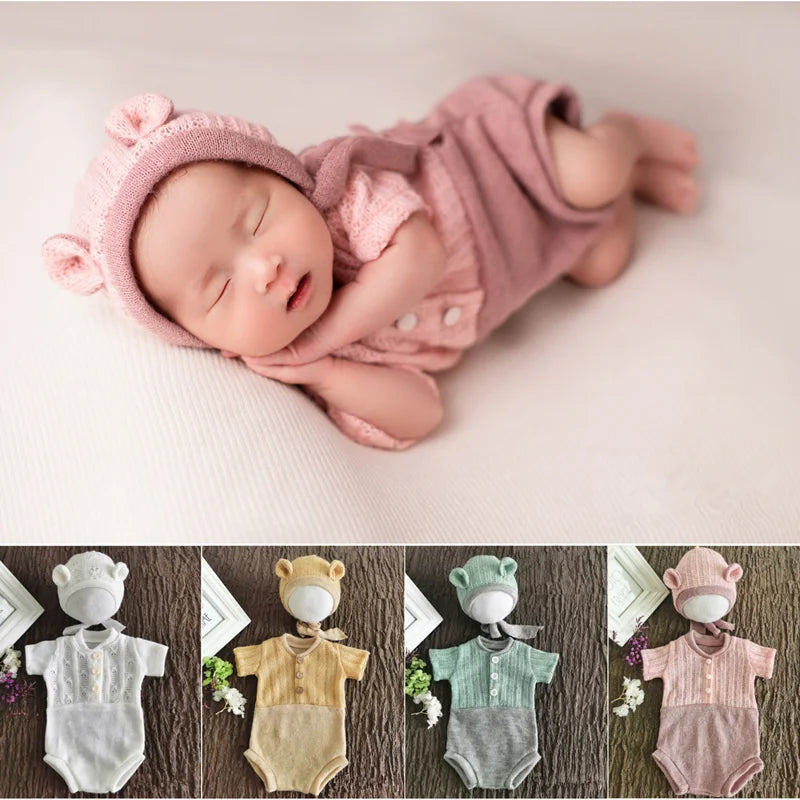 KMK - Beary Romper & Bonnet Set