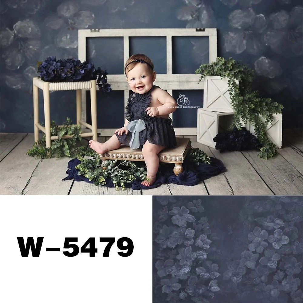 KMK - Black Floral watercolour backdrop