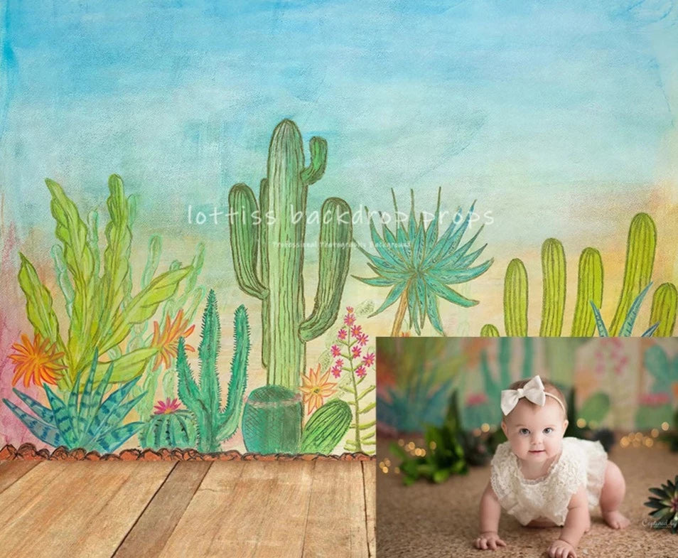 KMK - Blooming Cactus Backdrop