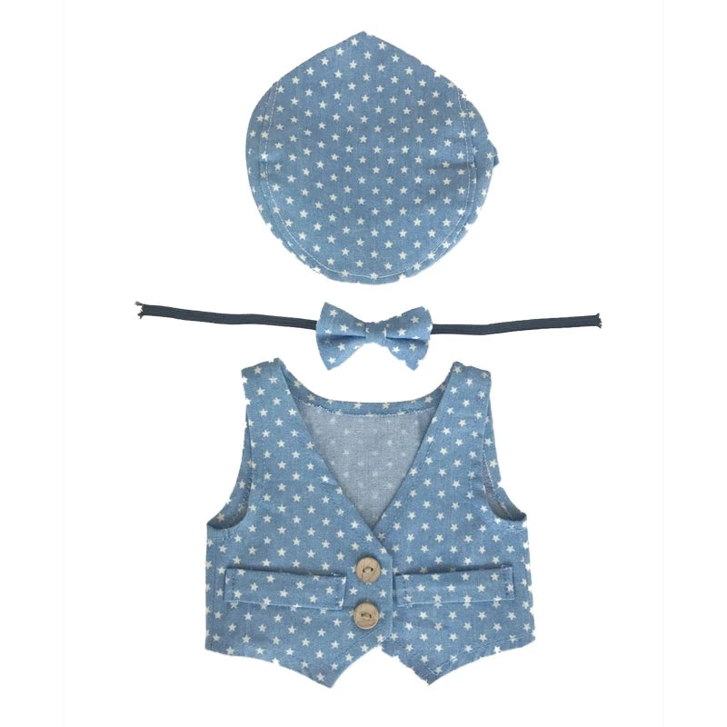 KMK - Blue 3 piece Newborn Outfit