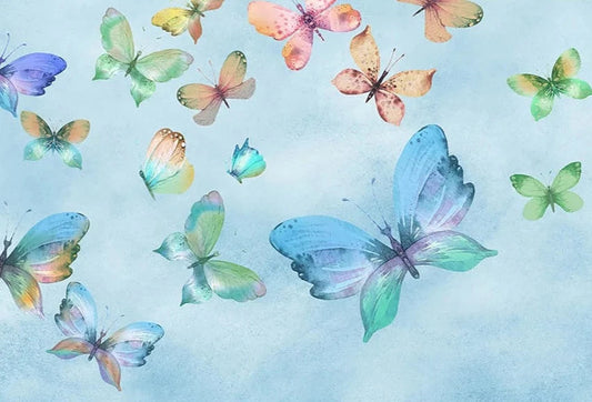 KMK - Blue Butterfly Watercolour Backdrop