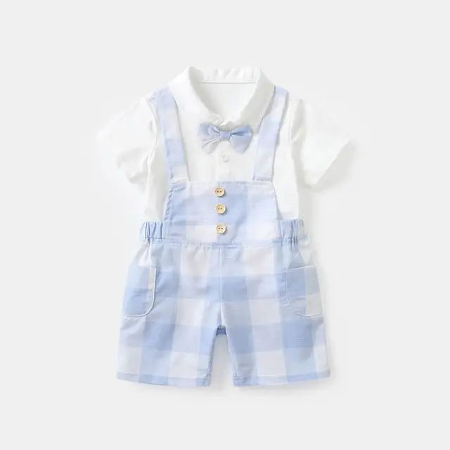 KMK - Blue Check Bow Tie Outfit