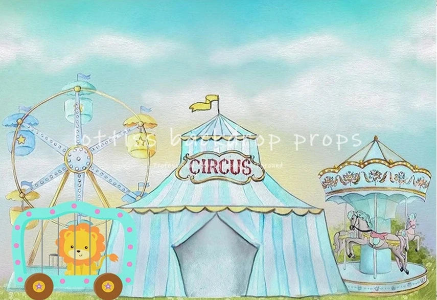 KMK - Blue Circus in Town Backdrop