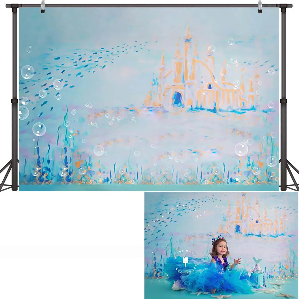 KMK - Blue Fairytale watercolour backdrop