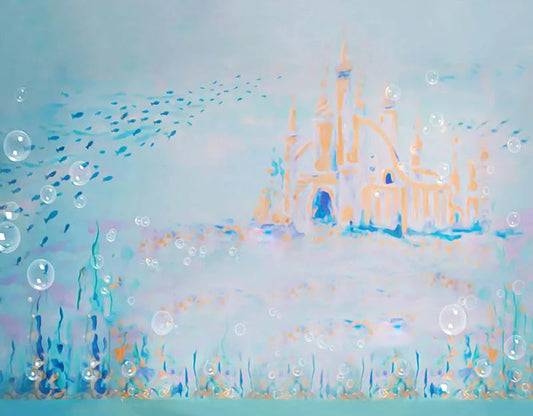 KMK - Blue Fairytale watercolour backdrop