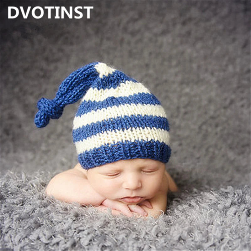 KMK - Blue Stripe Knitted Newborn Hat