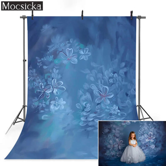 KMK - Blue Winter watercolour backdrop