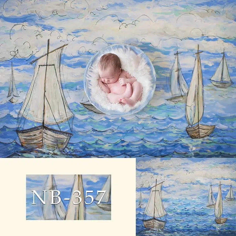 KMK - Boats watercolour backdrop