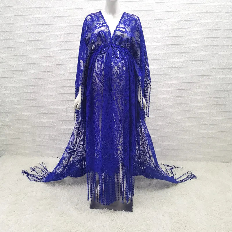 KMK - Boho Lace Maternity Dress