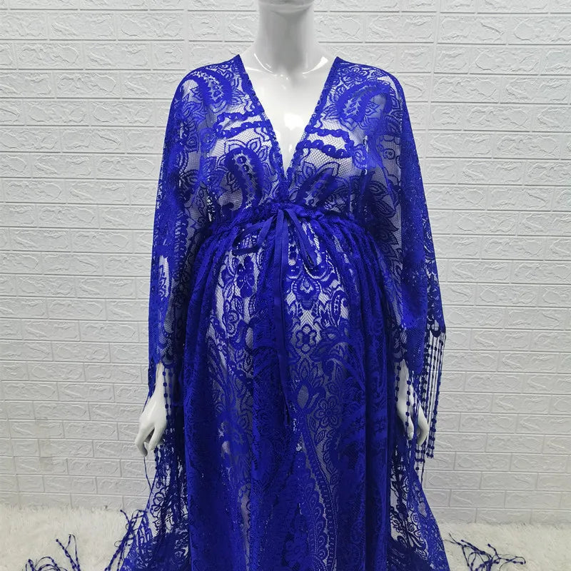 KMK - Boho Lace Maternity Dress