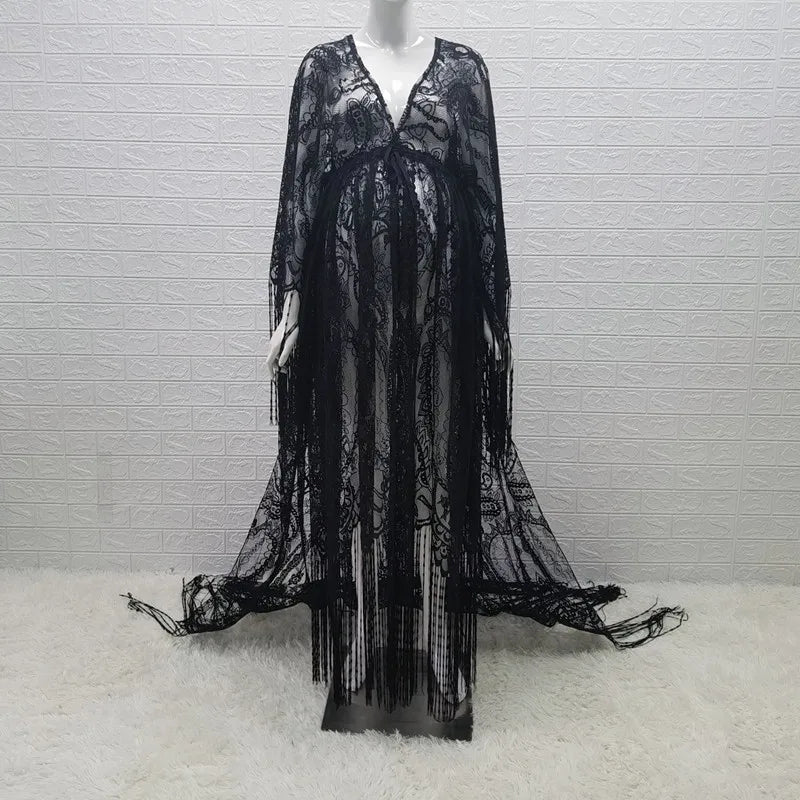 KMK - Boho Lace Maternity Dress