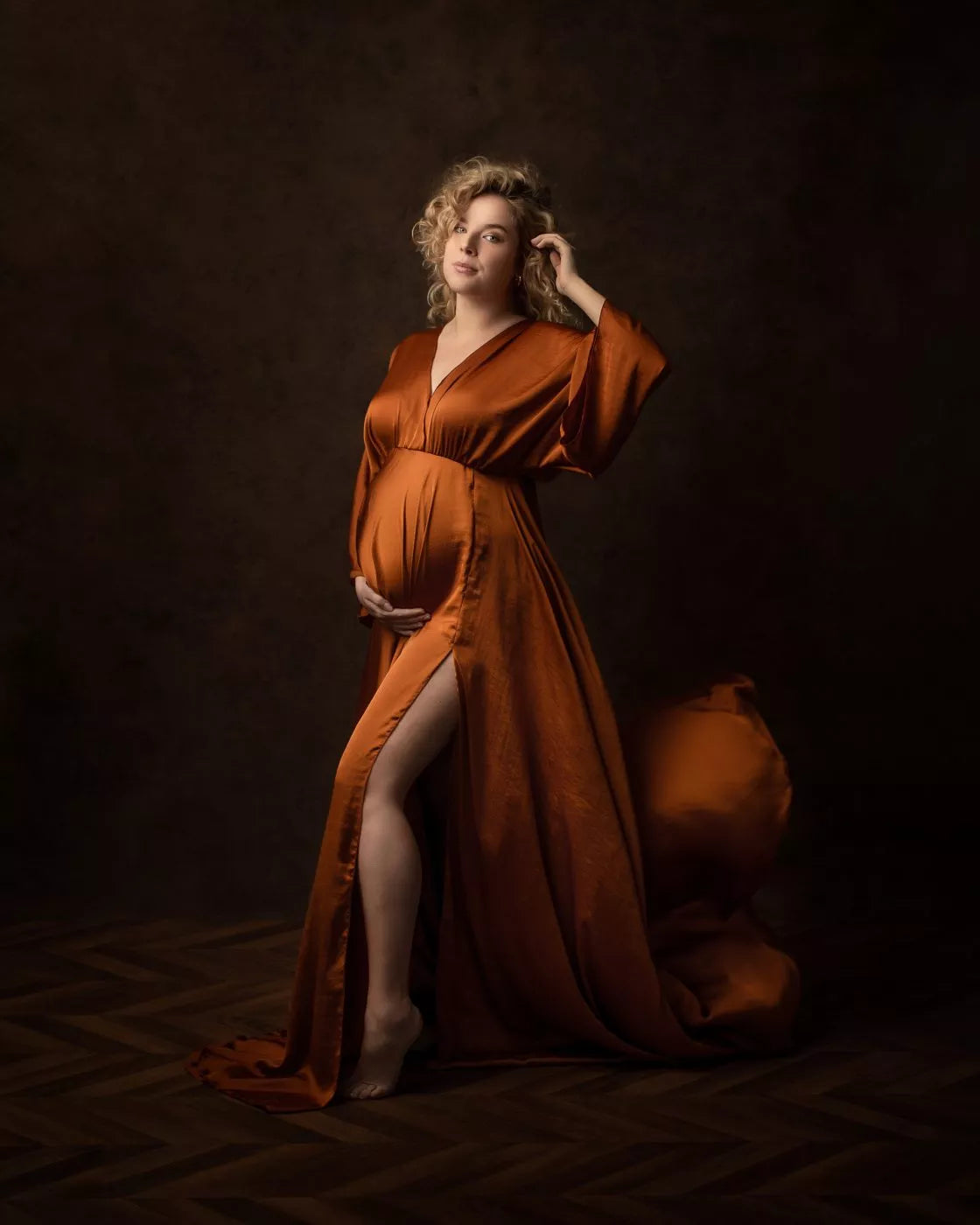 KMK - Boho Soft Maternity Photography Gown