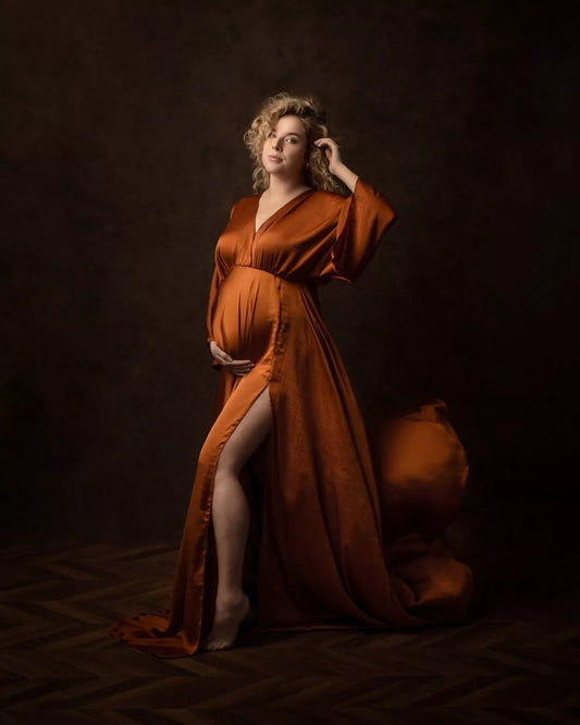 KMK - Boho Soft Maternity Photography Gown