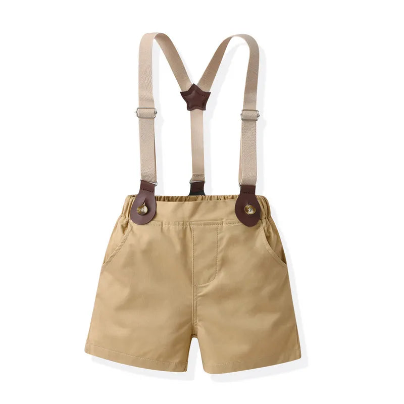 KMK - Boys BowTie Outfit 2 Piece Set (Tan Set)