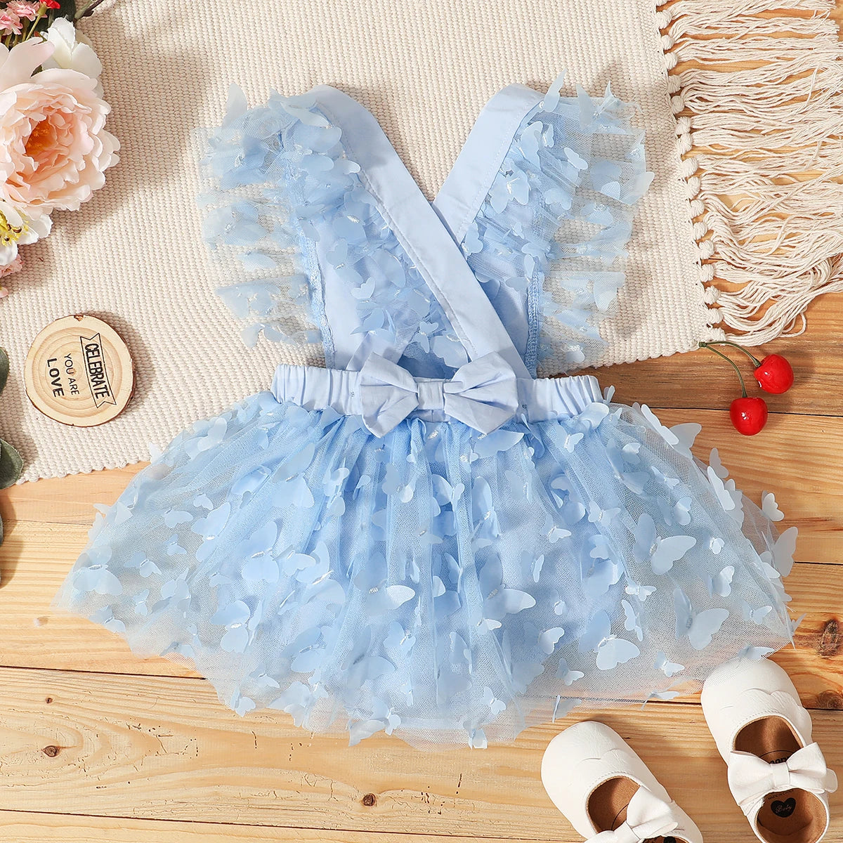 KMK - Butterfly Lace Romper Dress