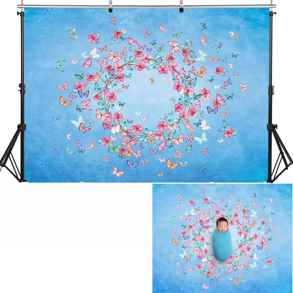 KMK - Butterfly Wreath Watercolour Backdrop