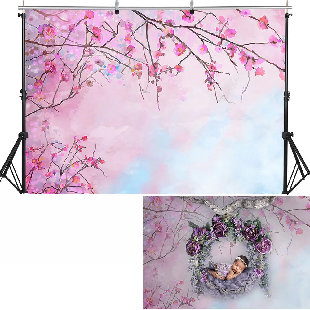 KMK - Cherry Tree watercolour backdrop