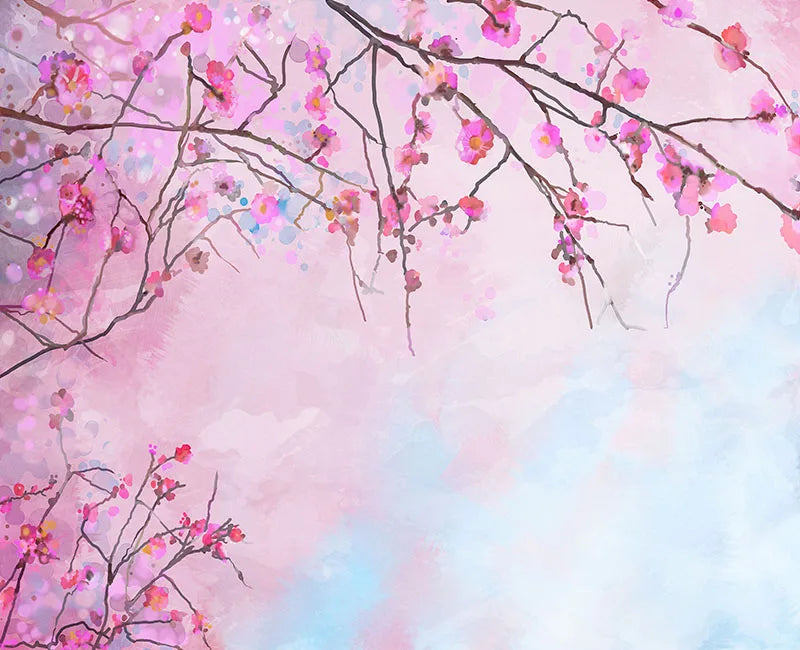 KMK - Cherry Tree watercolour backdrop