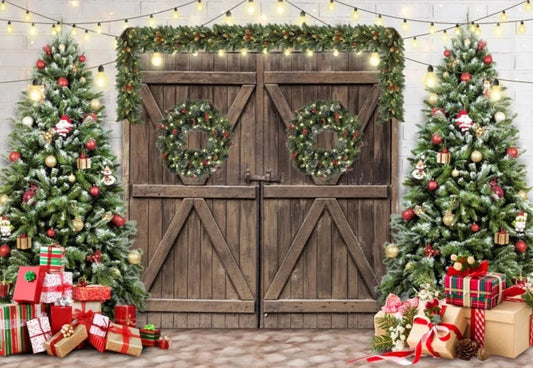 KMK - Christmas Barn Door backdrop