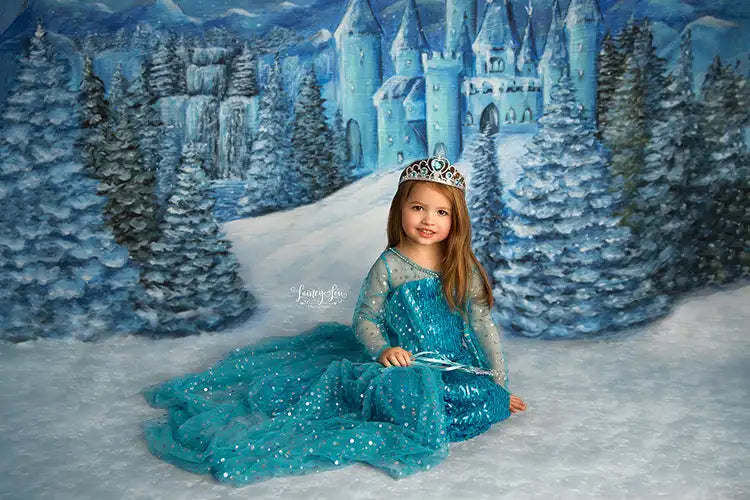 KMK - Christmas Elsa Castle Backdrop