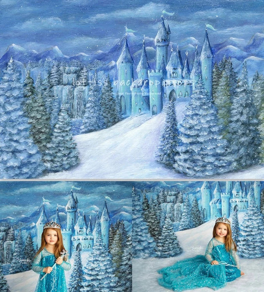 KMK - Christmas Elsa Castle Backdrop