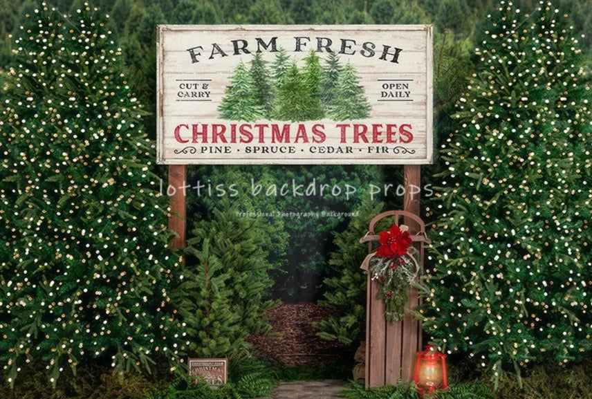 KMK - Christmas Farm Backdrop