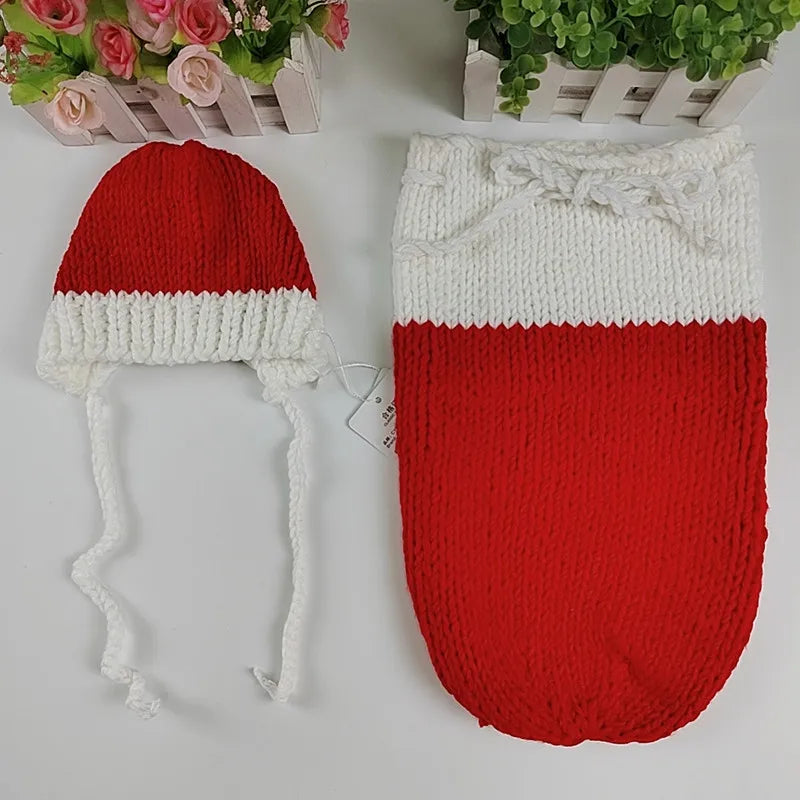 KMK - Christmas Knit Swaddle Sets