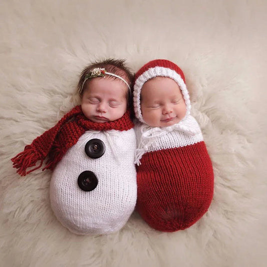 KMK - Christmas Knit Swaddle Sets