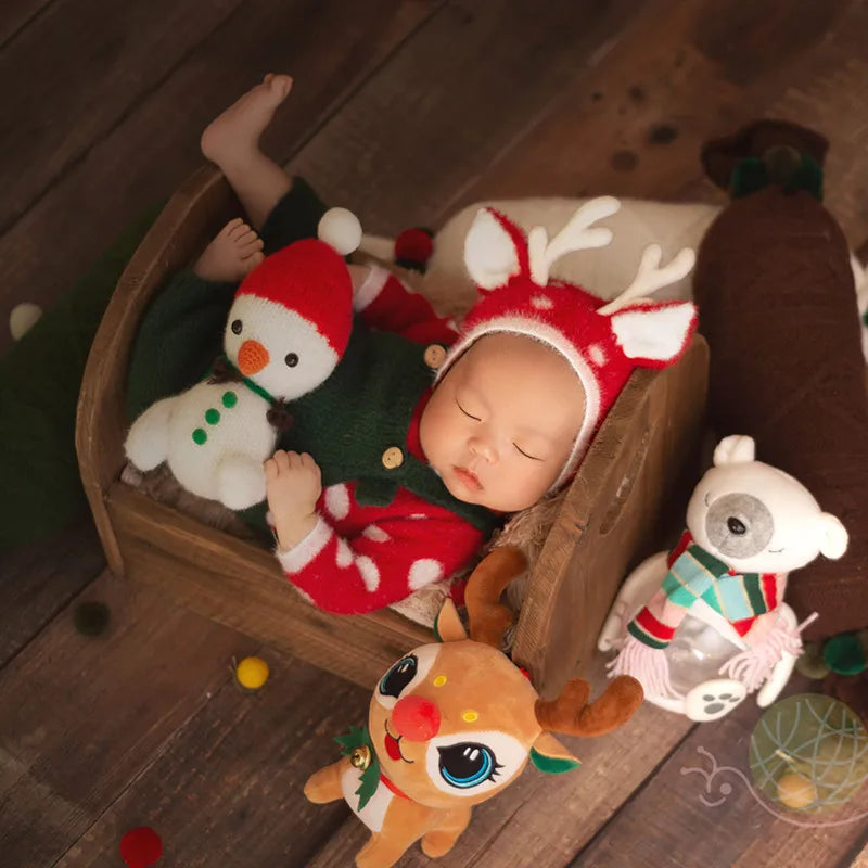 KMK - Christmas Newborn Hat+Top+Pants 3Pcs/Set