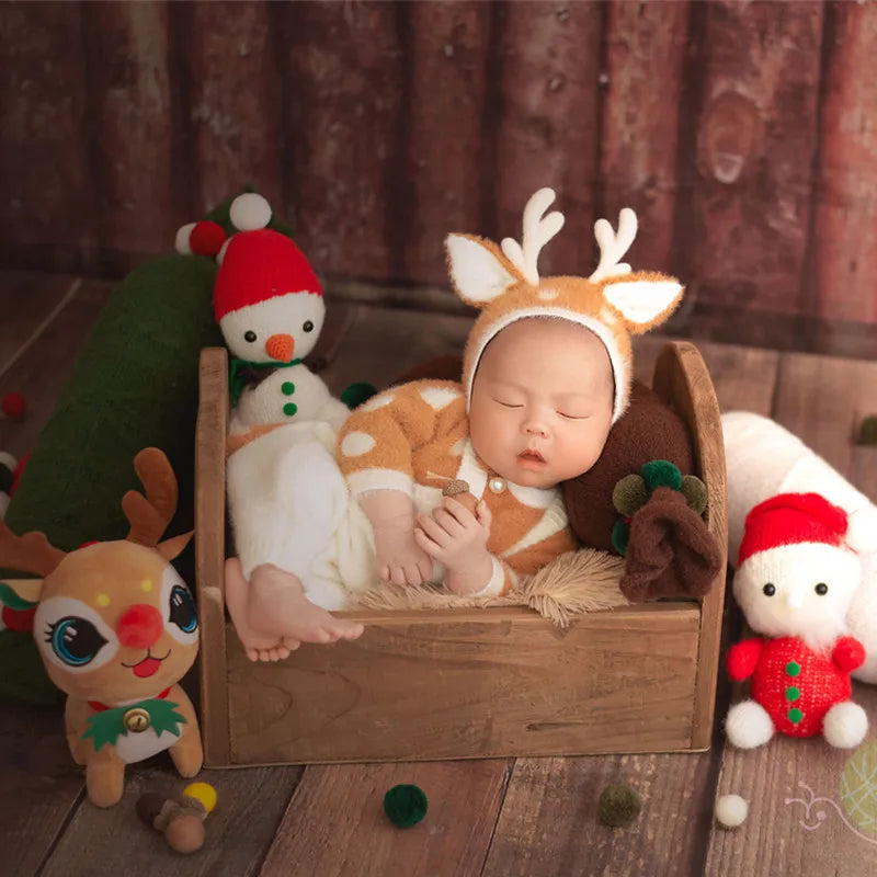 KMK - Christmas Newborn Hat+Top+Pants 3Pcs/Set