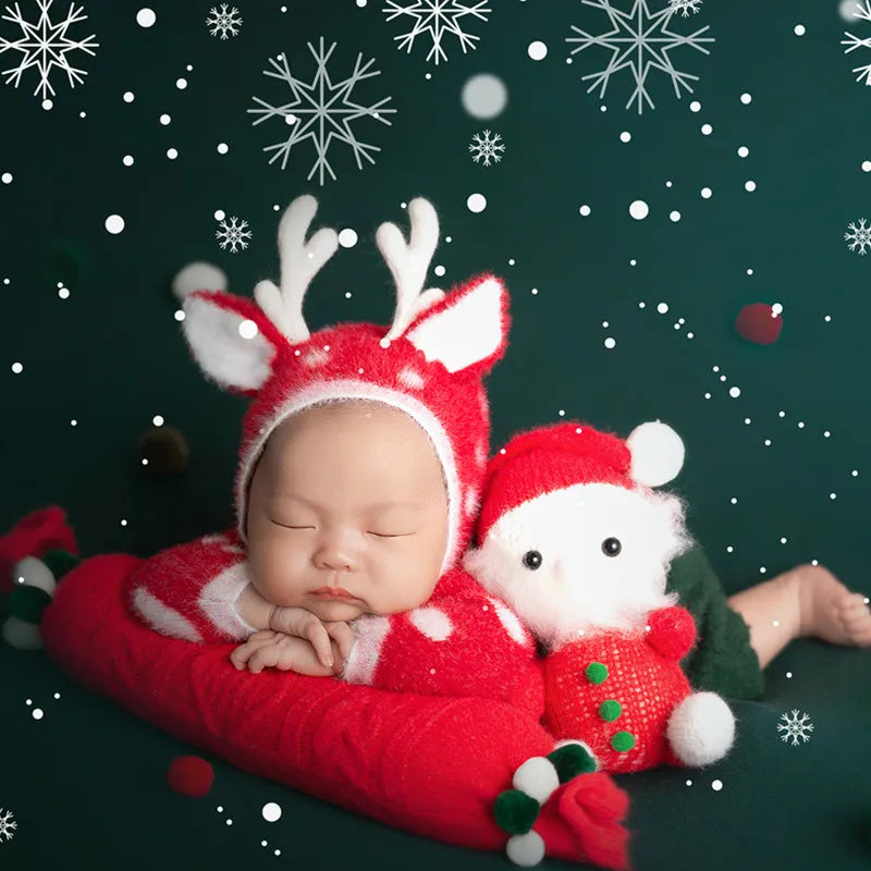 KMK - Christmas Newborn Hat+Top+Pants 3Pcs/Set